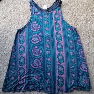 Anthropologie Floral Patterned Sleeveless Top
